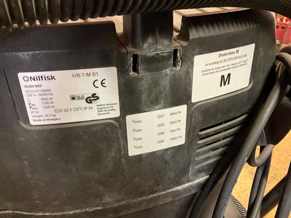 2012 Nilfisk IVB 7-M B1 Industrial Vacuum Cleaner