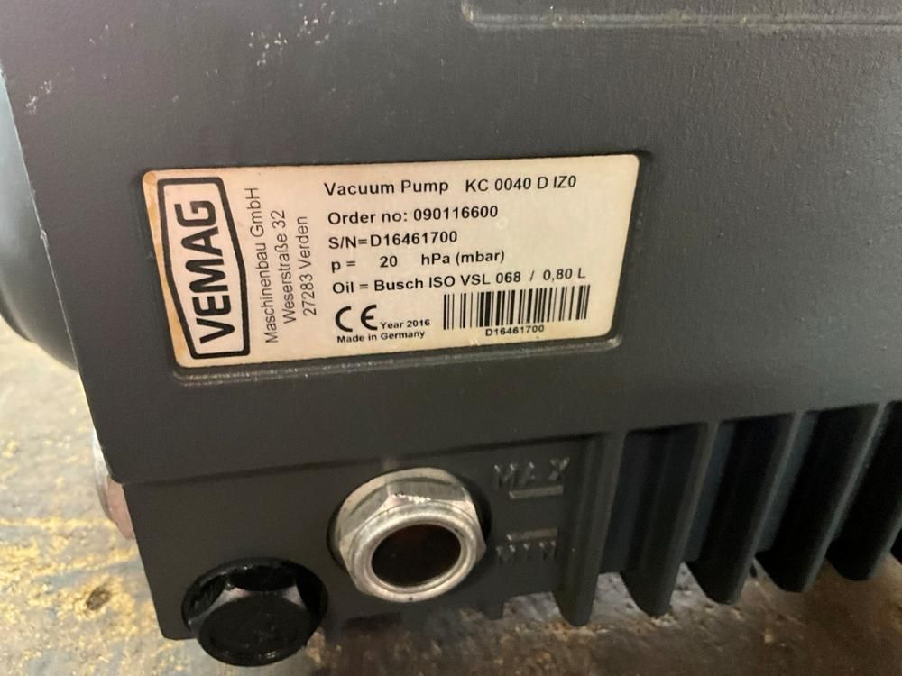 2016 VEMAG KC 0040 D IZO Vacuum Pump