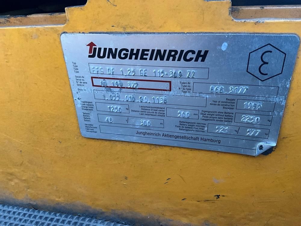Jungheinrich EFG DF12 Forklift