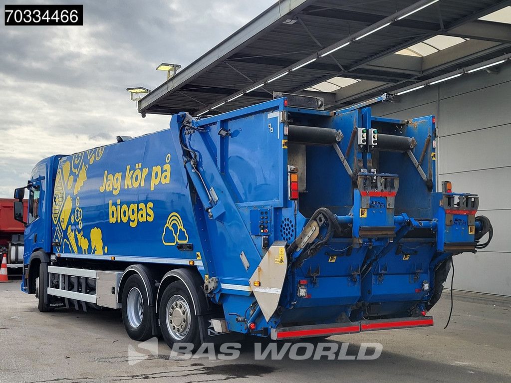 Scania P P340 6X2 CNG ENGINE! 20m3 NTM garbage truck steering axle Retarder Euro 6