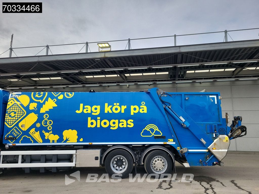 Scania P P340 6X2 CNG ENGINE! 20m3 NTM garbage truck steering axle Retarder Euro 6