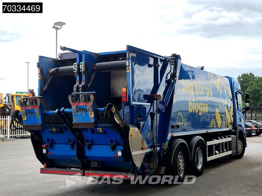 Scania P P340 6X2 CNG ENGINE! 20m3 NTM garbage truck steering axle Retarder Euro 6