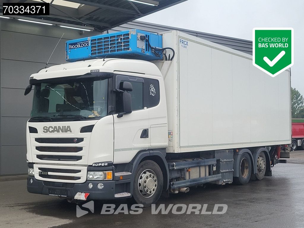 Scania G410 6X2 BROKEN ENGINE! NOT DRIVEABLE Frigoblock FK25L 2000kg Ladebordwand Lift-Axle Euro 6