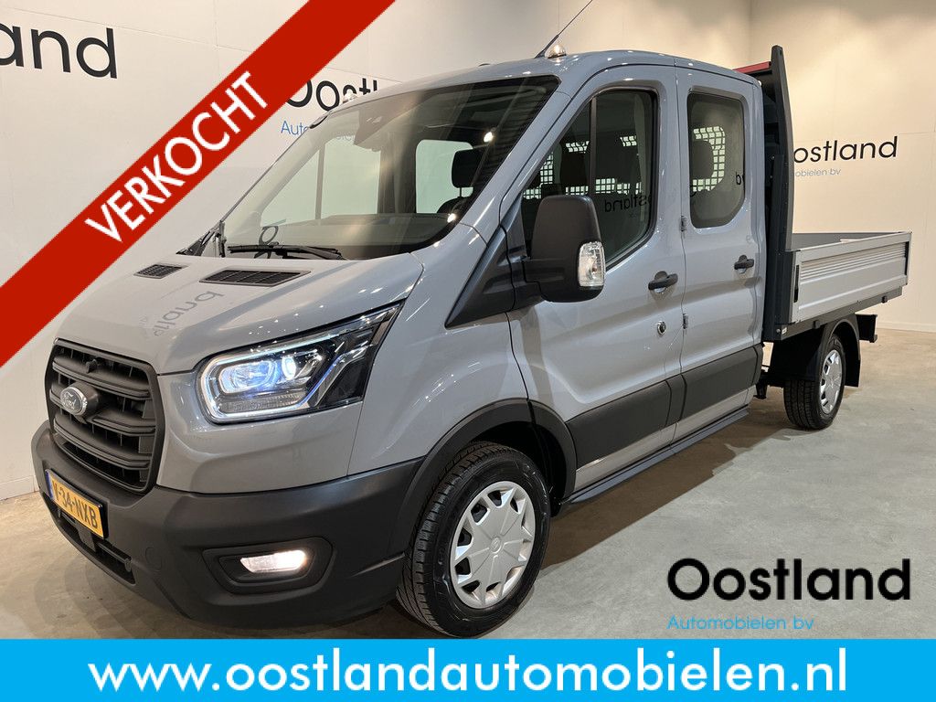 Ford Transit 2.0 TDCI L2H1 130 PK DC 6 pers. Trend Open Laadbak / Euro 6 / Airco / Cruise Control / Trekhaak / Camera / Xenon / 19.400 KM !!