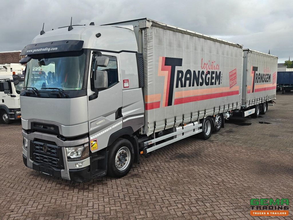 Renault T480 6x2 Sleeper Euro6C 13L - Curtainside Combi 110m³ + Krone - Sliding Roof - Through-Load System - SmartTachoV2