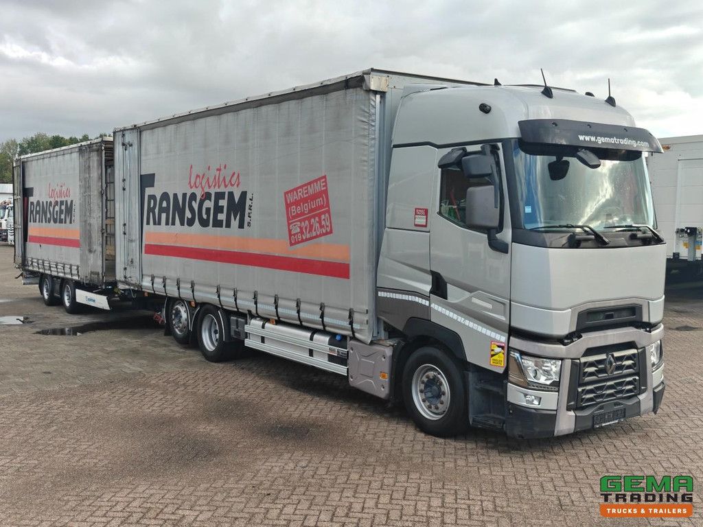 Renault T480 6x2 Sleeper Euro6C 13L - Curtainside Combi 110m³ + Krone - Sliding Roof - Through-Load System - SmartTachoV2