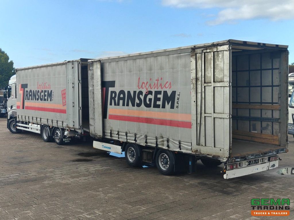 Renault T480 6x2 Sleeper Euro6C 13L - Curtainside Combi 110m³ + Krone - Sliding Roof - Through-Load System - SmartTachoV2