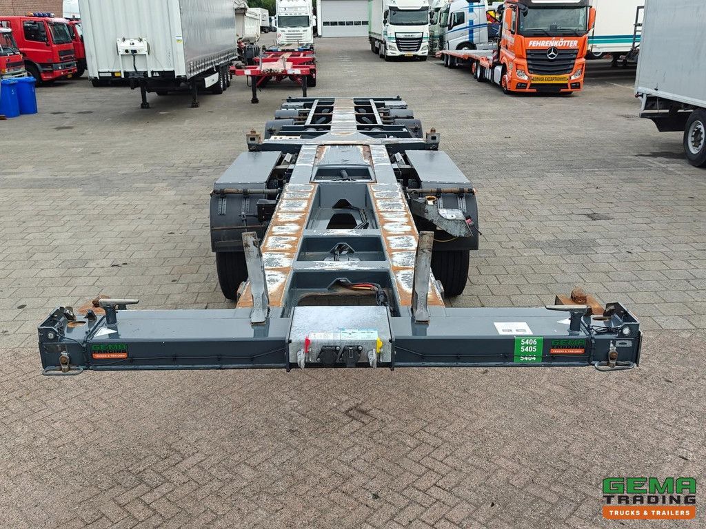 D-Tec COMBITRAILER S-LINE CT-521-S S-Line CT-F + S-Line CT-R - SAF Assen Schijf - 3x StuurAssen - 4x LiftAssen - Breaker