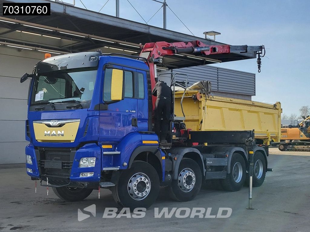 MAN TGS 35.480 8X4 HMF 2243-Z2 Crane Kran Tipper Euro 6