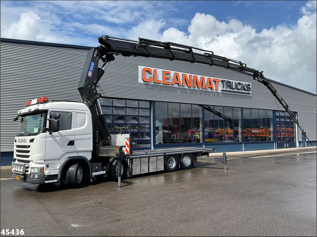 Scania R490 8x2 Euro 6 Retarder HMF 85 Tonmeter laadkraan + Fly-jib