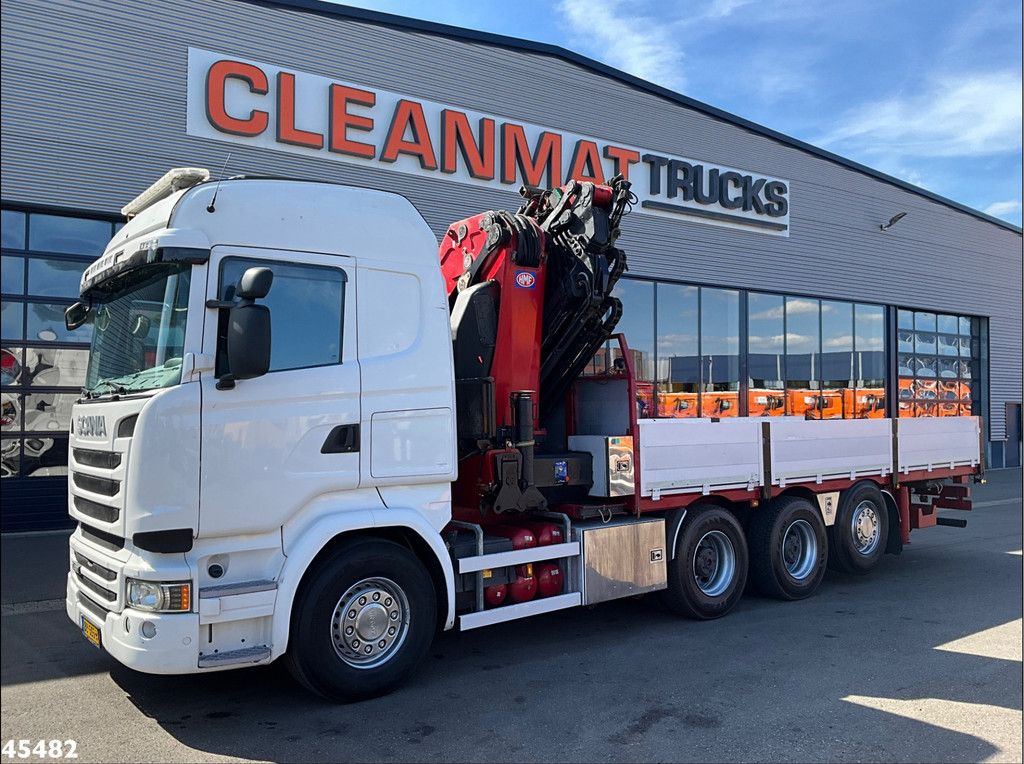 Scania R 490 8x4 Euro 6 Retarder HMF 60 Tonmeter laadkraan + Fly-Jib