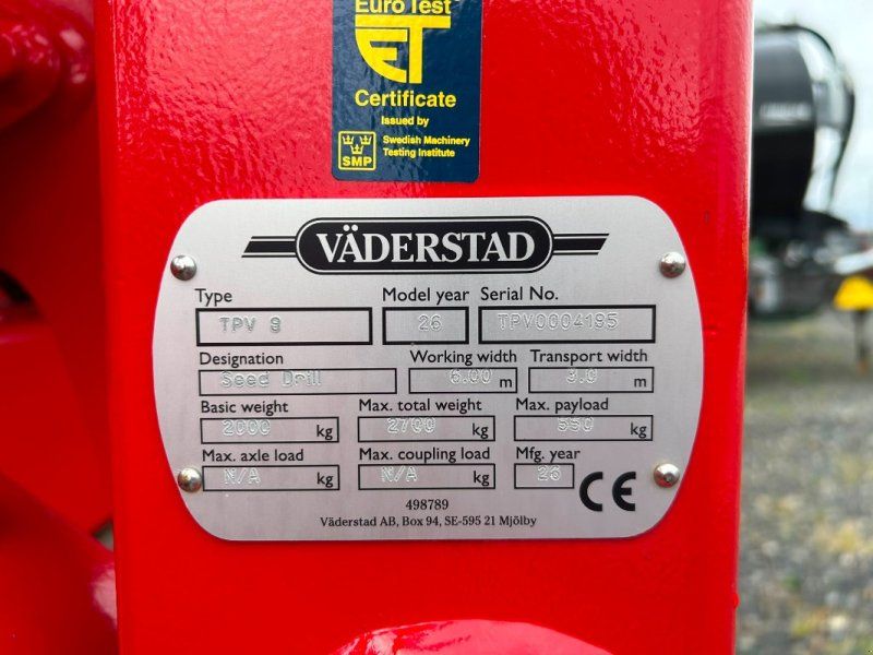Väderstad Tempo TPV 8 + FH 2200