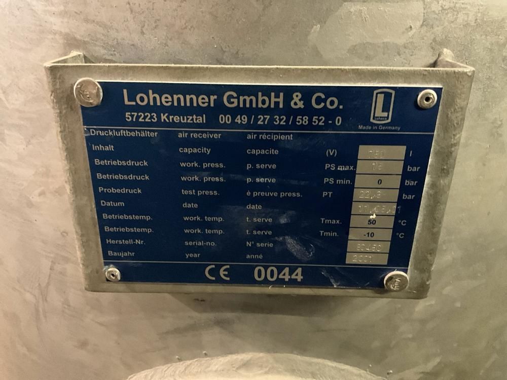 2001 Lohenner GmbH & Co buffer tank