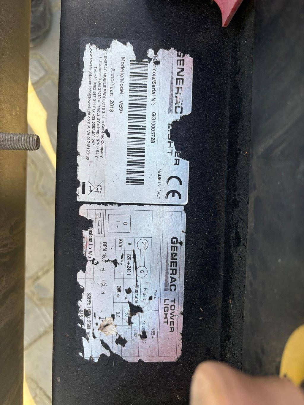 Lichtmast Generac Tower Light VB9+ Diesel 5kVA 2018