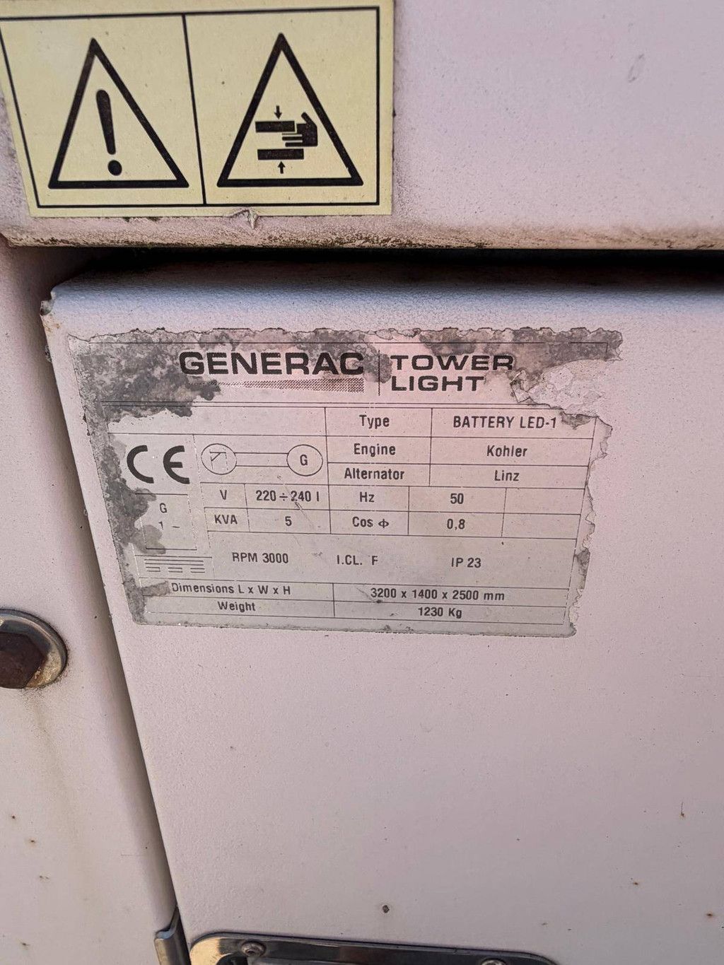 Lichtmast Generac Turmlicht Diesel 5kVA 2010