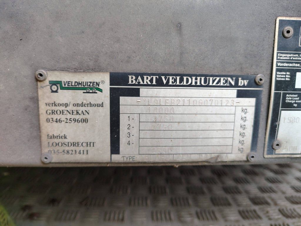 Halbtieflader Veldhuizen P31-5A 10000kg 2002