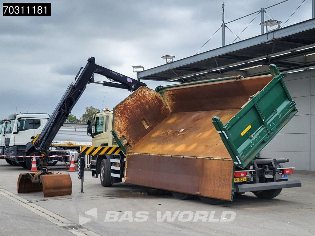 Scania P P410 8X4 NL-Truck HMF 1800K3 Kran Crane HSW 2-side tipper Lift+Steering axle Euro 6