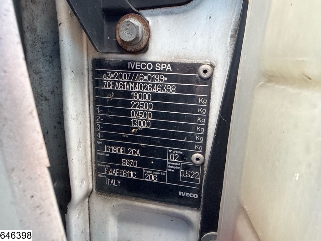 Iveco Eurocargo 190EL28 EURO 6, Dhollandia