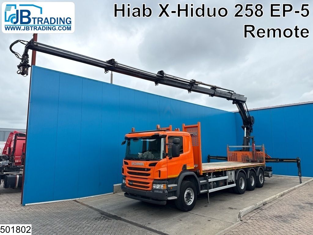 Scania P 410 8x4, Tridem, CNG, Hiab, Remote, Retarder