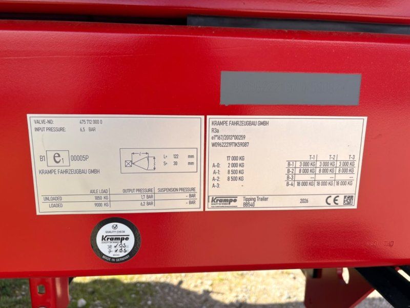 Krampe BB 540 Carrier Muldenkipper