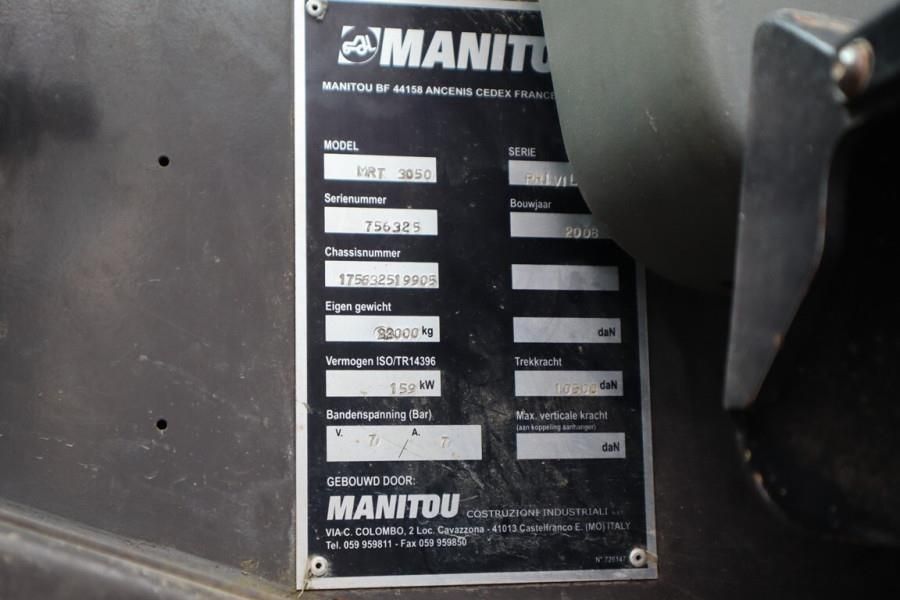 Manitou MRT3050 Diesel, 4x4x4 Drive, 5000kg Capacity, 30m