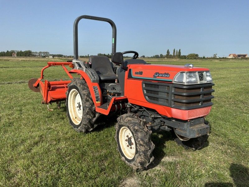 1992 Kubota Granbia GB18(F) four-wheel-drive mini-tractor with rotary tiller
