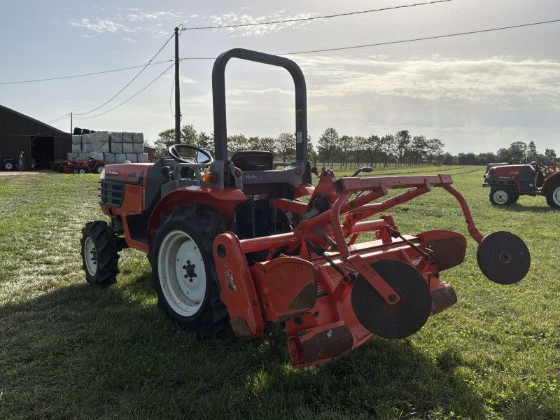 1992 Kubota Granbia GB18(F) four-wheel-drive mini-tractor with rotary tiller