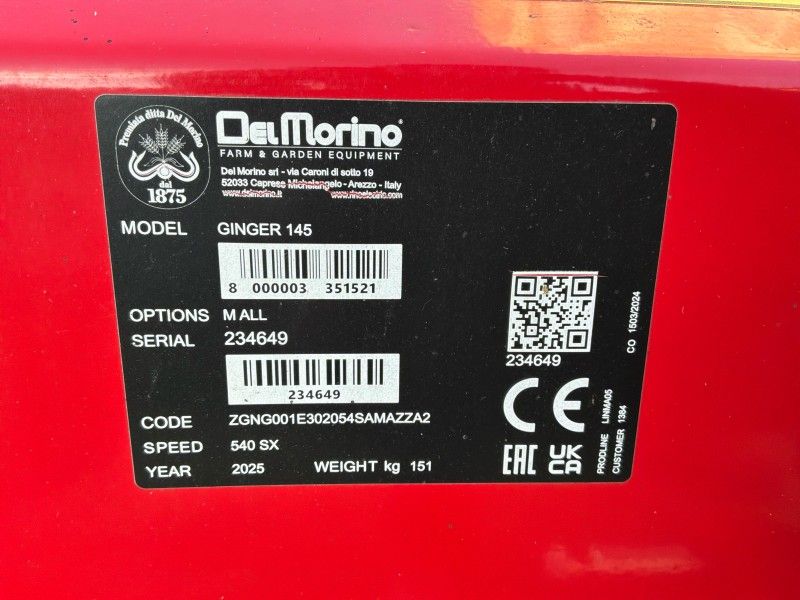 2025 Del Morino Ginger 145M gedragen klepelmaaier