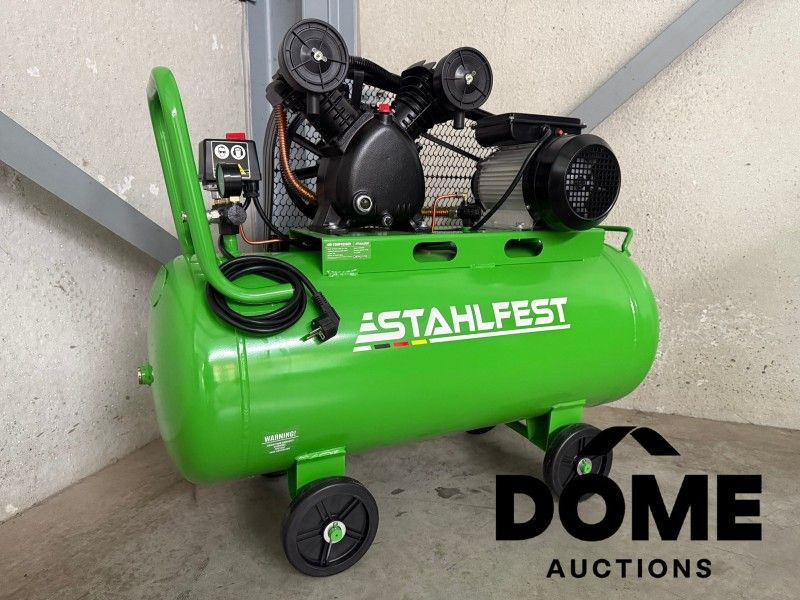 Stahlfest 100-liter V-twin piston compressor