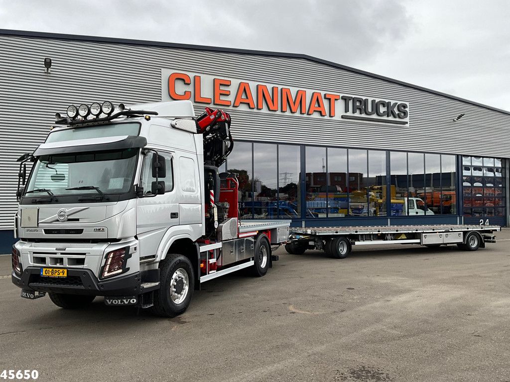 Volvo FMX 500 4x4 Fassi 31 Tonmeter laadkraan + Fly-Jib + Jumbo 2-assige aanhangwagen
