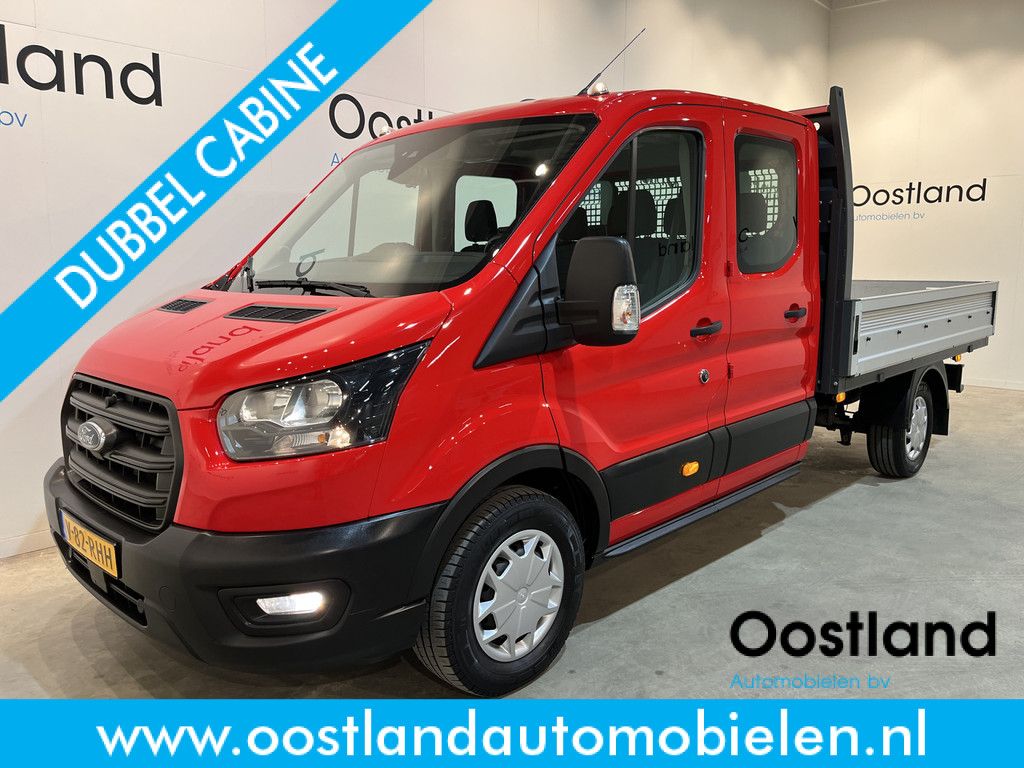 Ford Transit 350 2.0 TDCI L3H1 130 PK DC 6 pers. Trend Open Laadbak / Euro 6 / Airco / Cruise Control / 35.000 KM !!