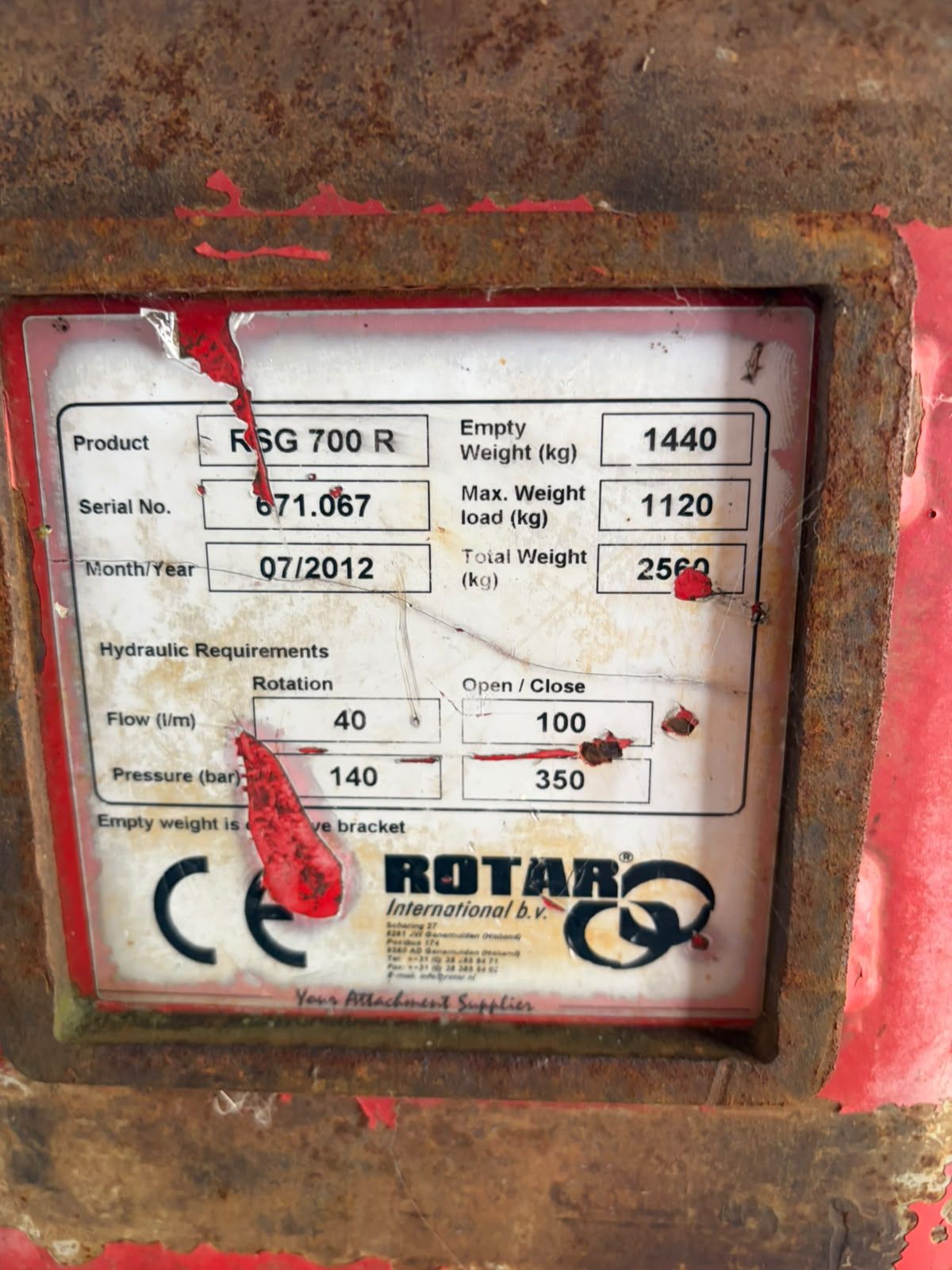 Rotar RSG 700R sorteergrijper