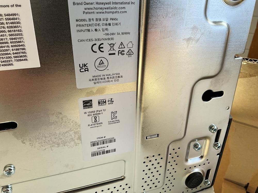 Honeywell PM45c New Industrial Label Printer