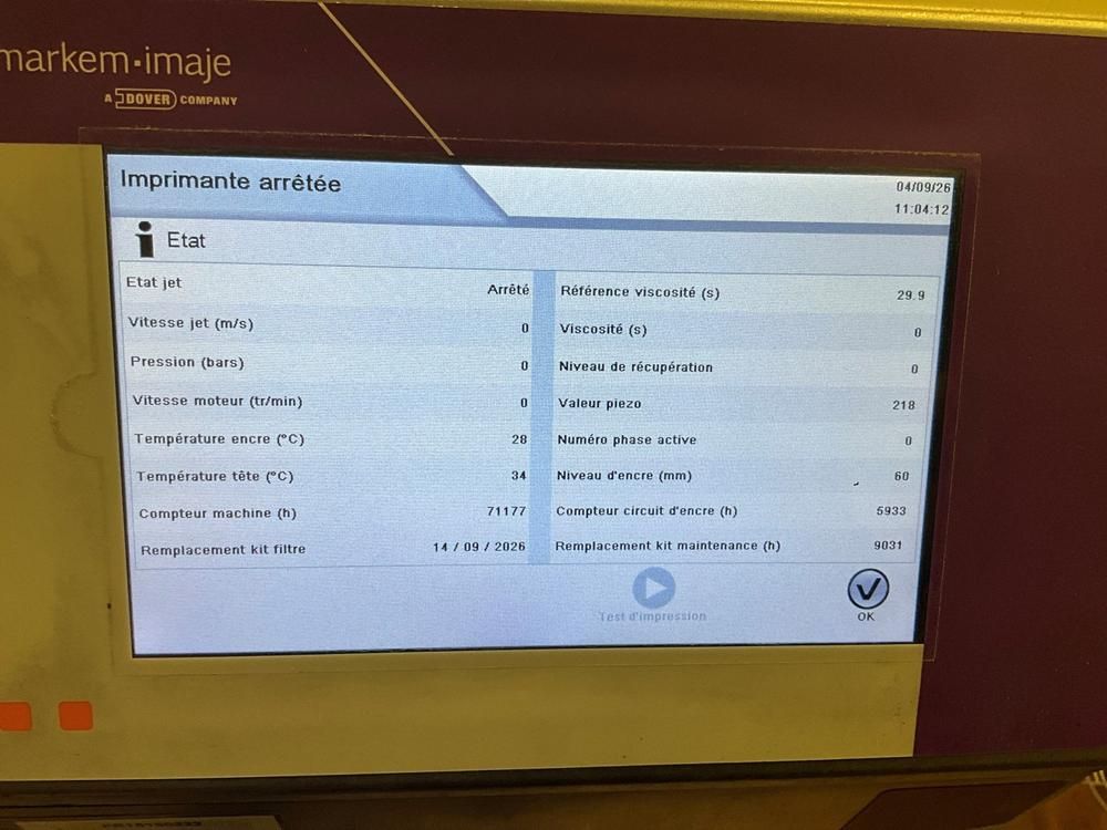 2018 Markem-Imaje 9410 Industrial Inkjet Printer