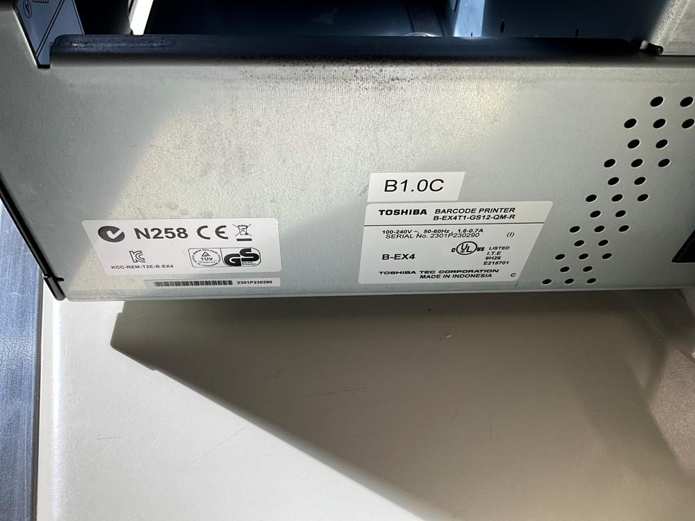 Toshiba B-EX4T1-GS12-QM-R Barcode Label Printer