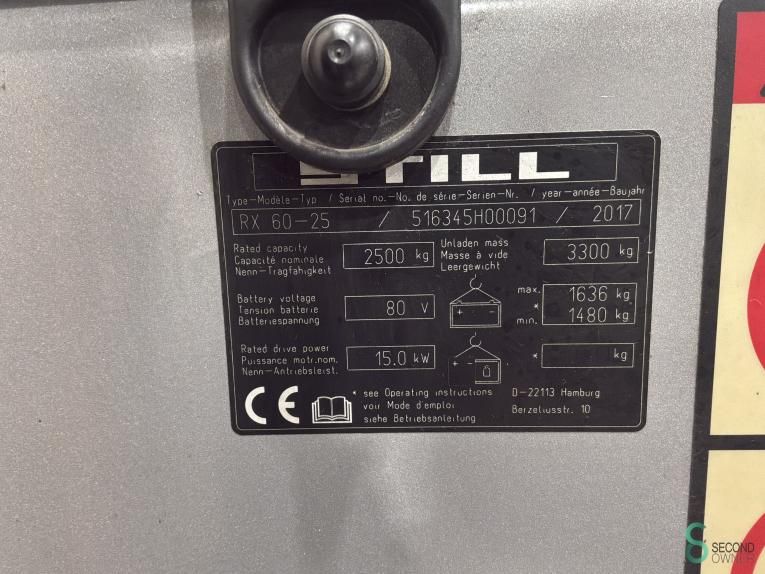 Forklifts Electric Still RX60-25 2017 Triplex 3+4th Valve