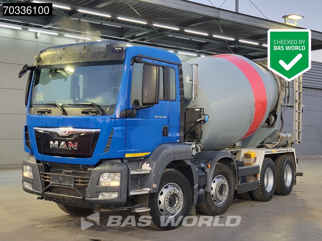 MAN TGS 32.400 8X4 9m3 mixer Steel suspension Manual Euro 6