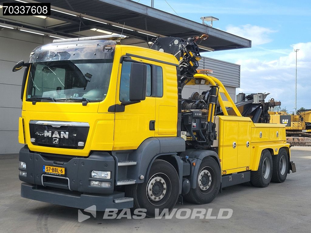 MAN TGS 41.480 8X4 Miller Industries Vulcan V100 Recovery truck HIAB 322EP-4 HIDUO Crane Winch Euro 5