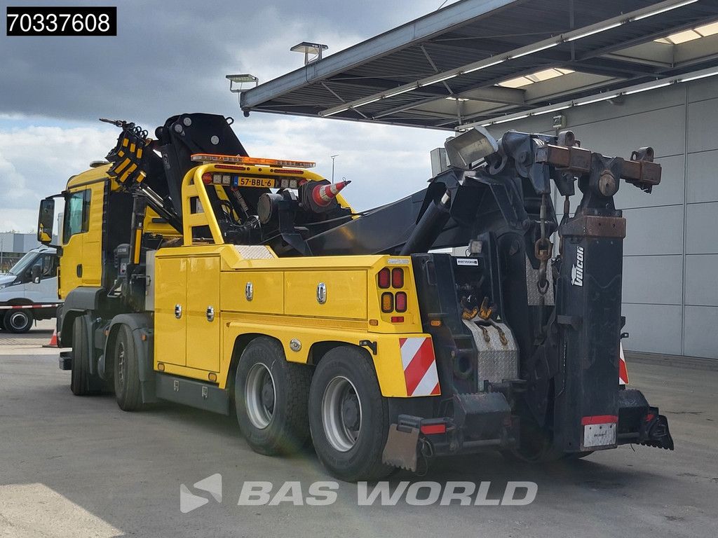 MAN TGS 41.480 8X4 Miller Industries Vulcan V100 Recovery truck HIAB 322EP-4 HIDUO Crane Winch Euro 5