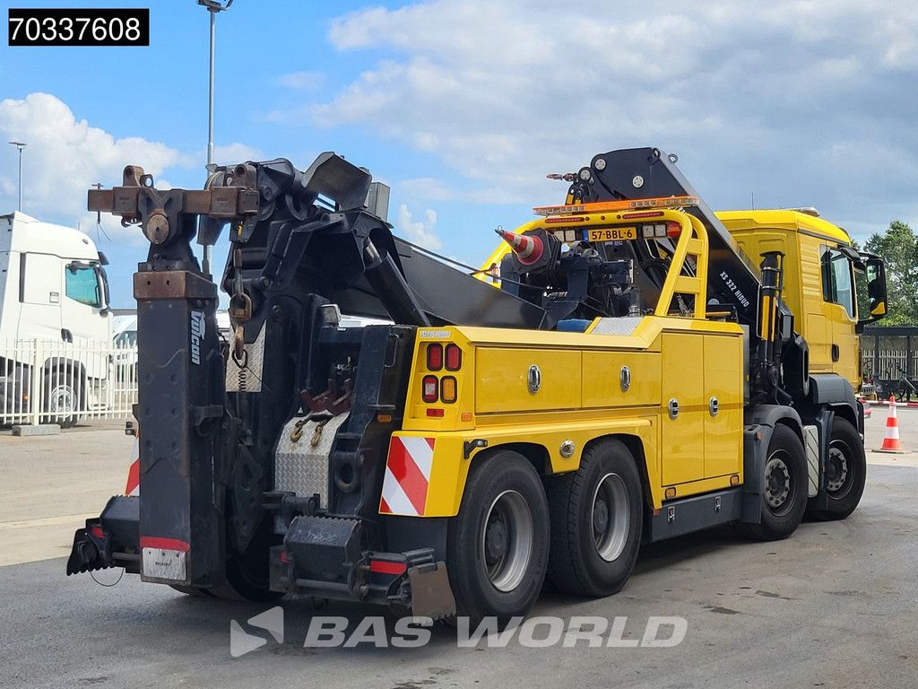 MAN TGS 41.480 8X4 Miller Industries Vulcan V100 Recovery truck HIAB 322EP-4 HIDUO Crane Winch Euro 5
