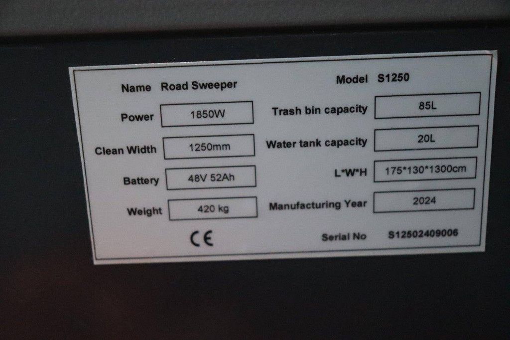 Veegmachine Westfield S1250 Elektrisch 2024 Nieuw