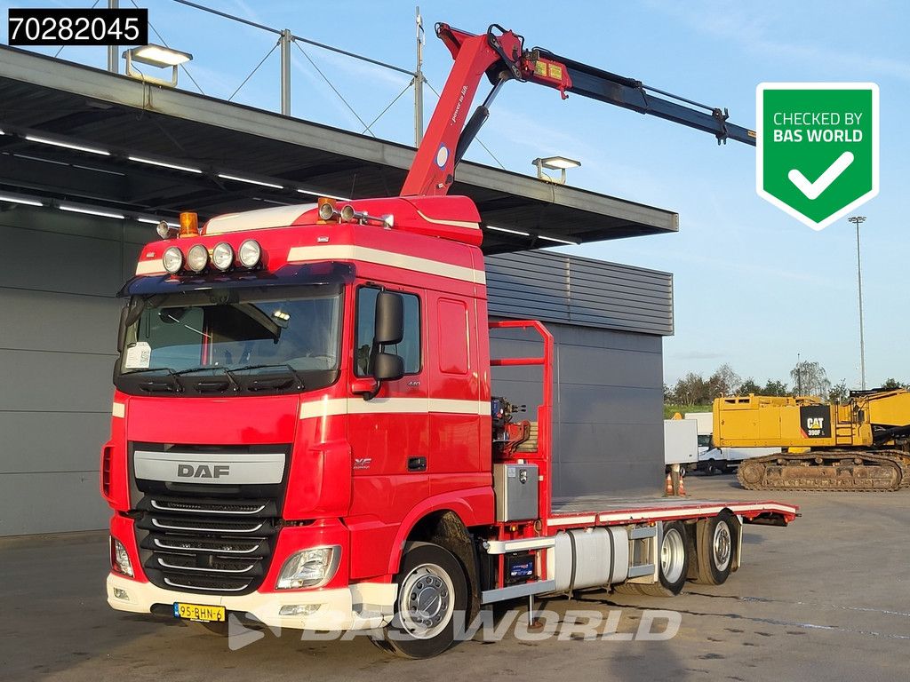 DAF XF 440 6X2 NL-Truck Transporter HMF 900-K2 Kran Winch Lift-Lenkachse Euro 6