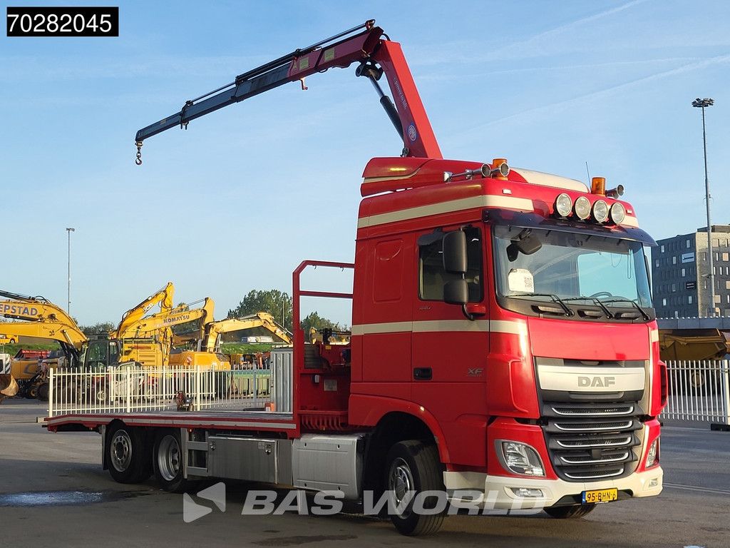 DAF XF 440 6X2 NL-Truck Transporter HMF 900-K2 Kran Winch Lift-Lenkachse Euro 6