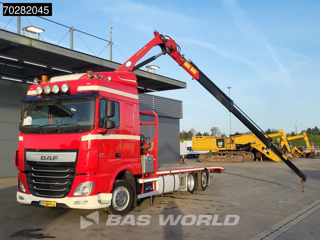 DAF XF 440 6X2 NL-Truck Transporter HMF 900-K2 Kran Winch Lift-Lenkachse Euro 6
