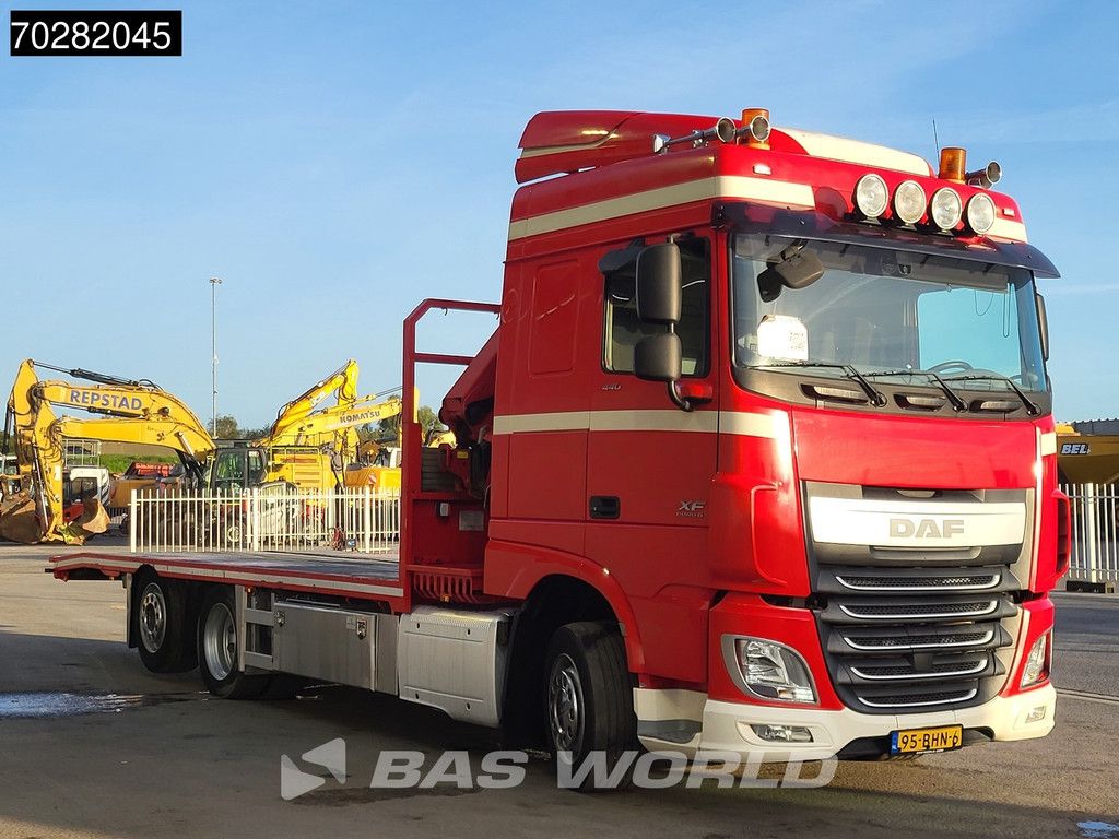 DAF XF 440 6X2 NL-Truck Transporter HMF 900-K2 Kran Winch Lift-Lenkachse Euro 6