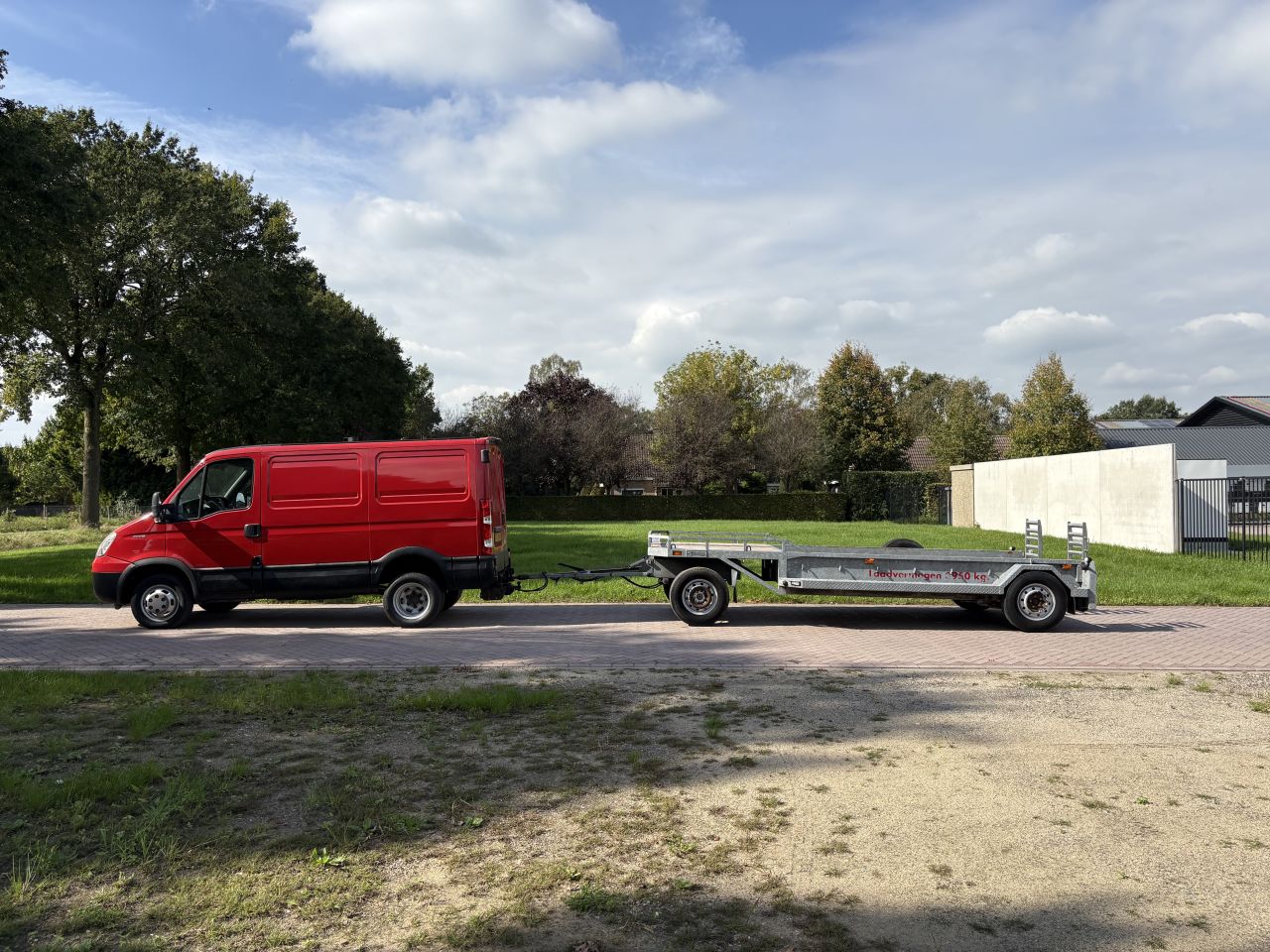 BE Iveco Daily 50C18 -Veldhuizen schamel aanhangwagen 5.2 ton
