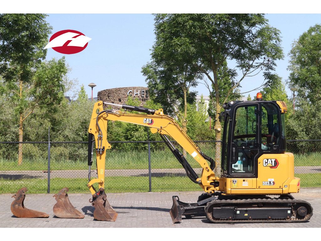 Caterpillar 303.5 CR | 3X BUCKET | HAMMER & SHEAR | AIRCO
