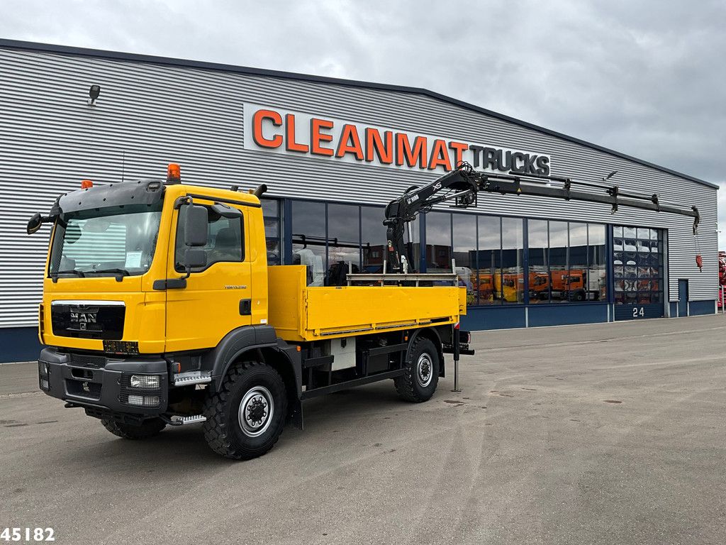 Man TGM 13.290 4x4 Hiab 9 Tonmeter laadkraan Just 222.472 km!