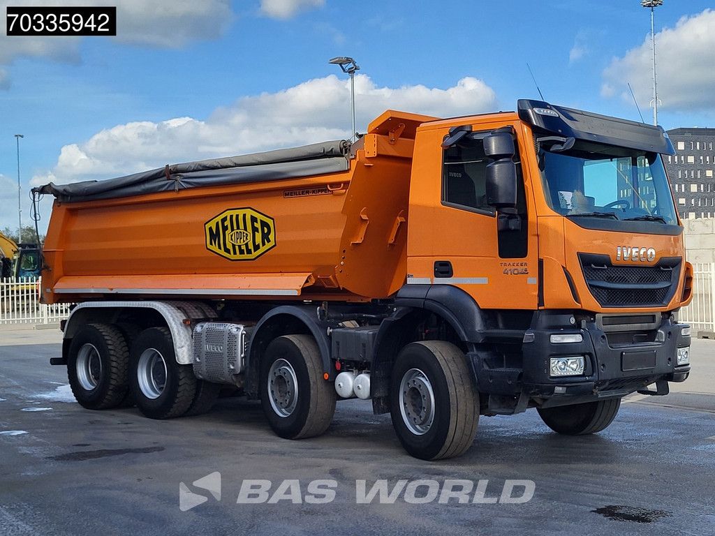 Iveco Trakker 410 8X4 Meiller tipper Steel suspension Big-Axle Automatic Retarder Euro 6