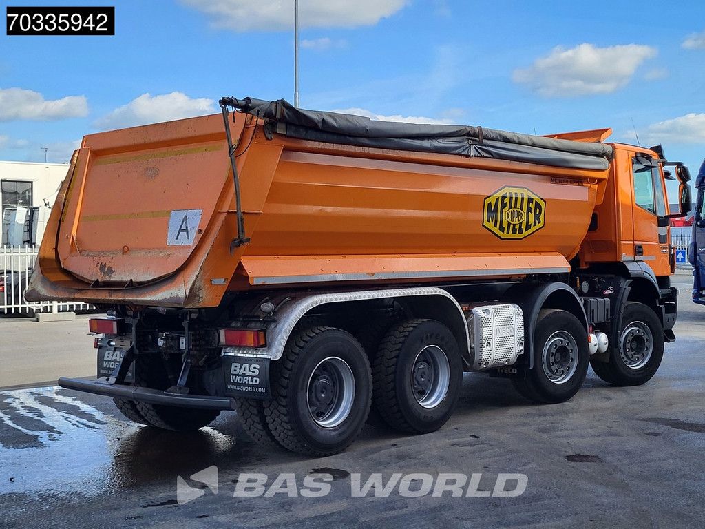 Iveco Trakker 410 8X4 Meiller tipper Steel suspension Big-Axle Automatic Retarder Euro 6